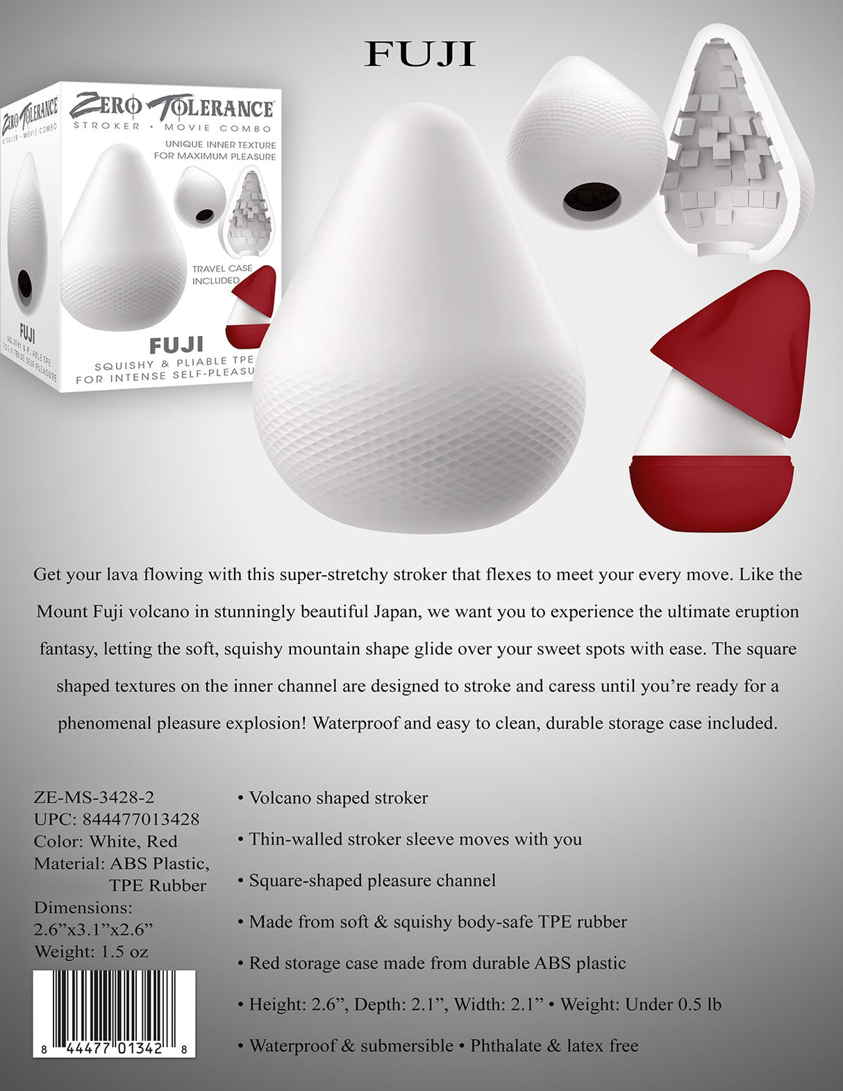 Zero Tolerance FUJI - White Mini Stroker Egg - MASTURBATORS