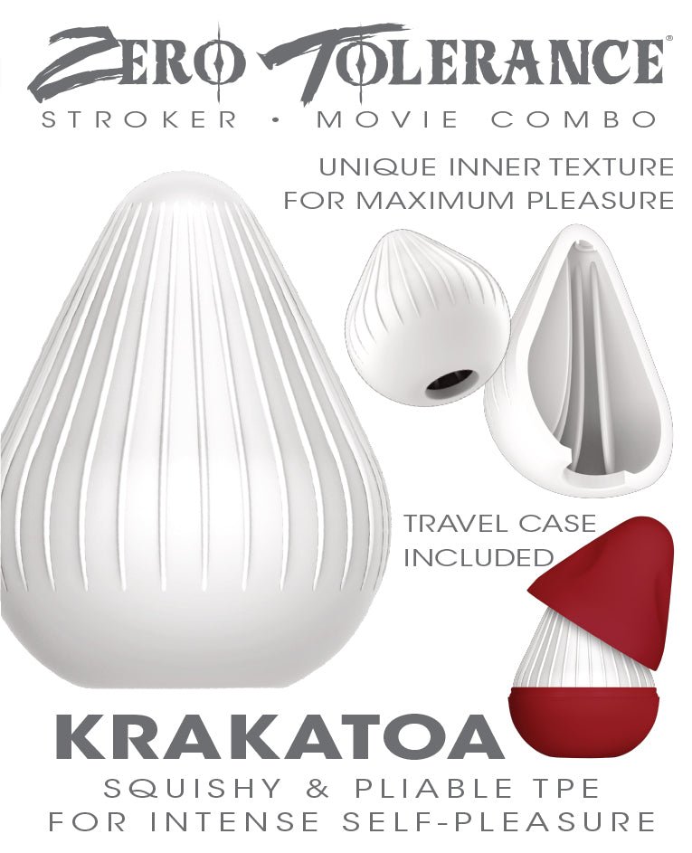 Zero Tolerance KRAKATOA - White Mini Stroker Egg - MASTURBATORS