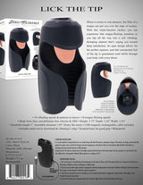 Zero Tolerance LICK THE TIP - Black USB Rechargeable Vibrating & Flicking Masturbator - MASTURBATORS