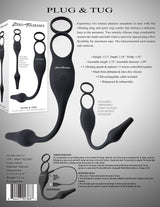 Zero Tolerance PLUG & TUG - Black USB Rechargeable Vibrating Cock Ring with Anal Plug - COCK RINGS