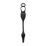 Zero Tolerance PLUG & TUG - Black USB Rechargeable Vibrating Cock Ring with Anal Plug - COCK RINGS