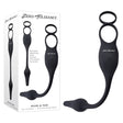 Zero Tolerance PLUG & TUG - Black USB Rechargeable Vibrating Cock Ring with Anal Plug - COCK RINGS