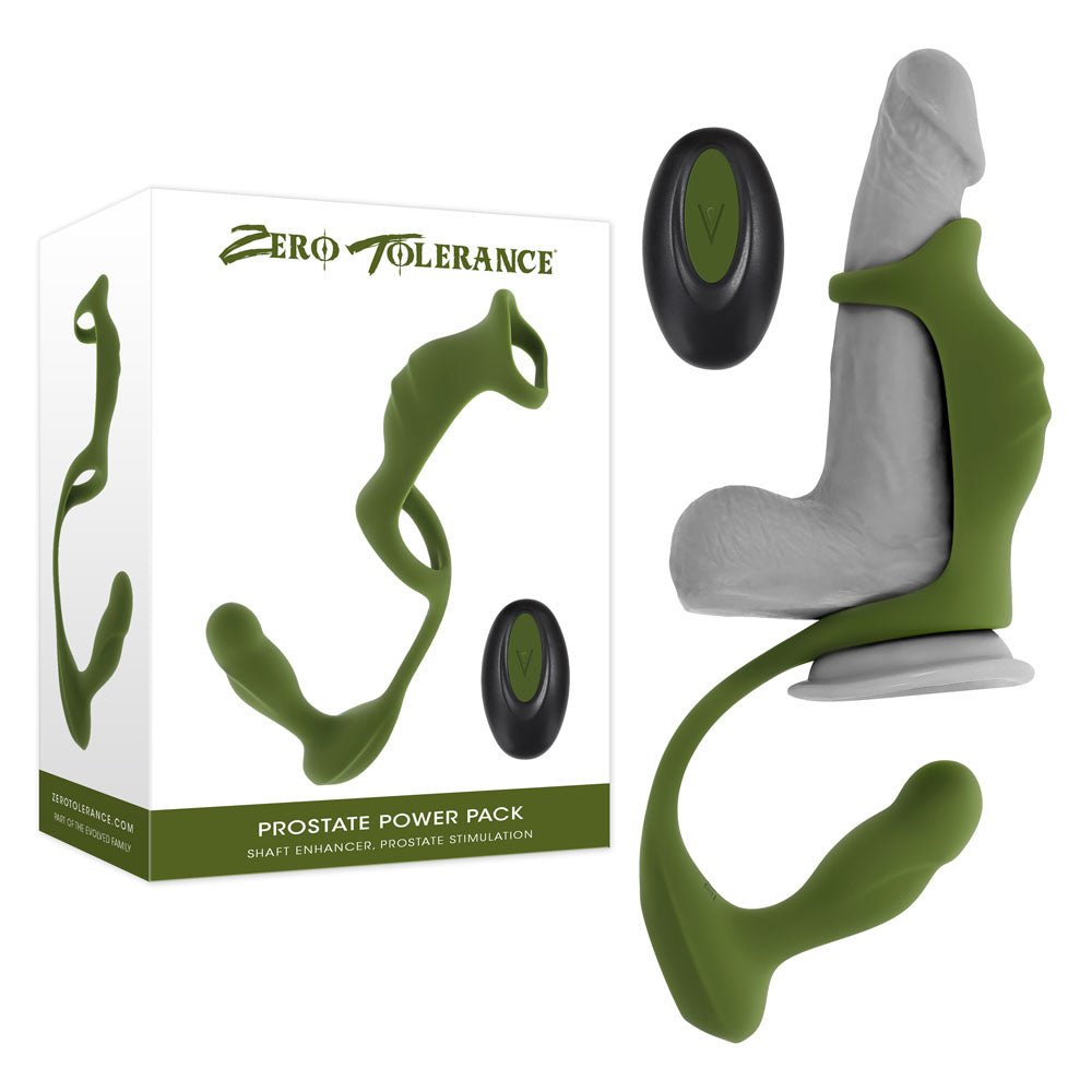 Zero Tolerance Prostate Power Pack Green USB Rechargeable Massager Cock Ring - ANAL TOYS