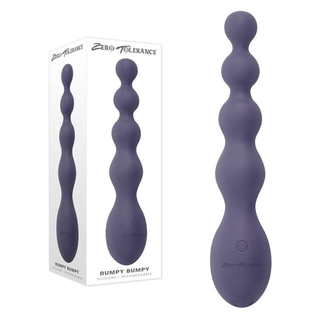 Zero Tolerance RUMPY BUMPY - Purple 17.5 cm USB Rechargeable Vibrating Anal Beads - Anal Toys