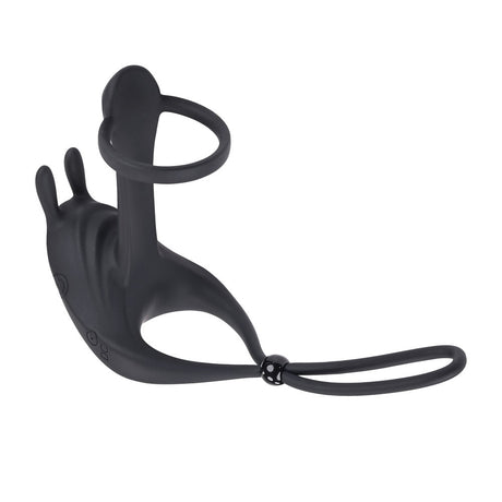 Zero Tolerance SADDLE UP - Black USB Rechargeable Vibrating Cock & Ball Rings - COCK RINGS