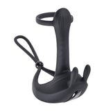 Zero Tolerance SADDLE UP - Black USB Rechargeable Vibrating Cock & Ball Rings - COCK RINGS