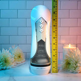 Zero Tolerance STROKING BUDDY - White USB Rechargeable Vibrating & Thrusting Stroker - MASTURBATORS