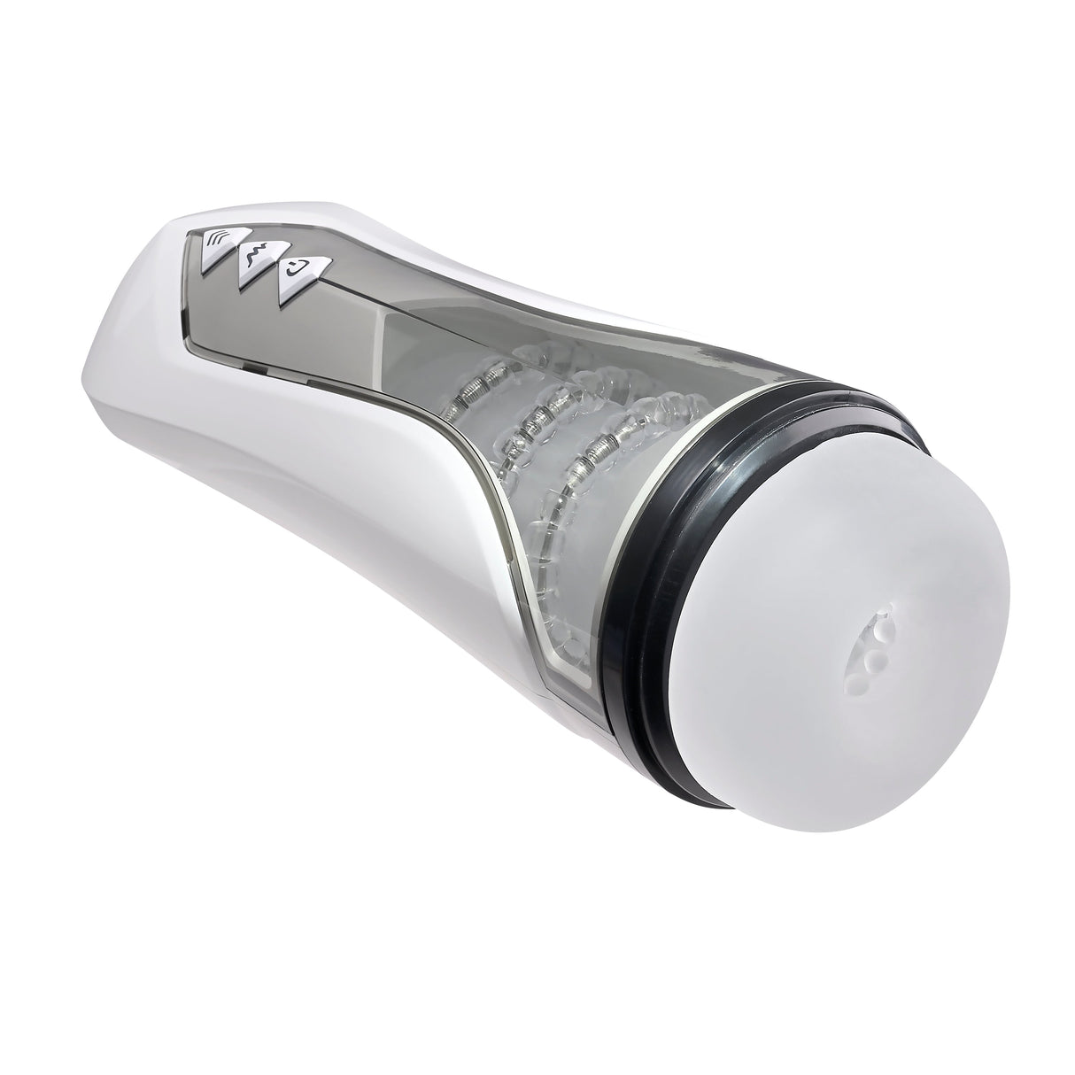 Zero Tolerance STROKING BUDDY - White USB Rechargeable Vibrating & Thrusting Stroker - MASTURBATORS