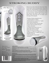 Zero Tolerance STROKING BUDDY - White USB Rechargeable Vibrating & Thrusting Stroker - MASTURBATORS