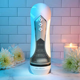 Zero Tolerance STROKING BUDDY - White USB Rechargeable Vibrating & Thrusting Stroker - MASTURBATORS