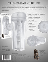 Zero Tolerance THE CLEAR CHOICE - Clear 21 cm Vagina Stroker - MASTURBATORS