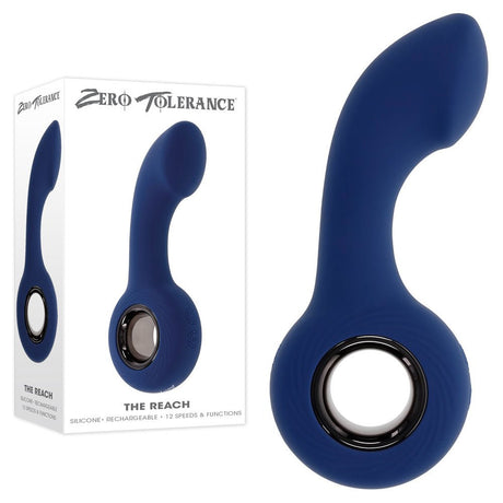 Zero Tolerance THE REACH - Blue 13.8 cm USB Rechargeable Vibrating Anal Plug - Anal Toys