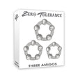 Zero Tolerance Three Amigos - Clear Cock Rings - Set of 3 - COCK RINGS