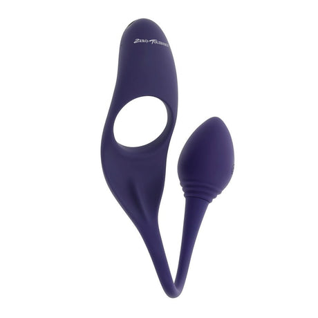 Zero Tolerance TIP TO TAIL - Blue USB Rechargeable Vibrating Butt Plug with Vibrating Cock Ring - Anal Toys