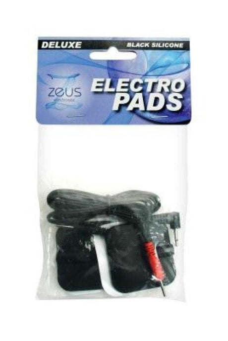 Zeus Deluxe Black Electro Pads 2 Pk - Adult Toys