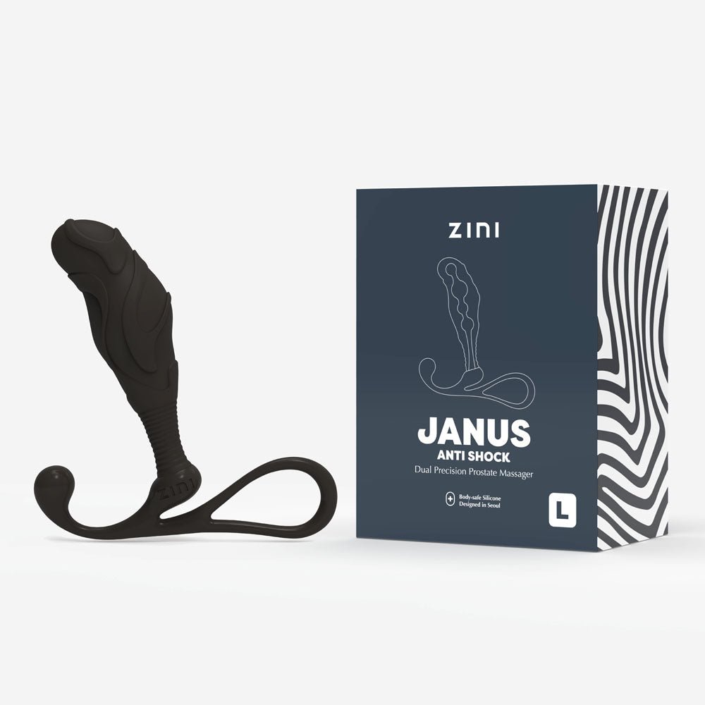 Zini Janus Anti Shock - Large - Black Large Prostate Massager - Anal Toys