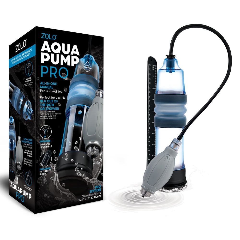 Zolo Aquapump Pro - Blue Water Penis Pump - PUMPS