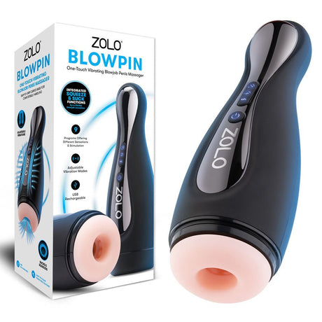 Zolo Blowpin - Flesh USB Rechargeable Auto Sucking and Vibrating Masturbator - MASTURBATORS
