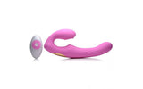 15X U - Pulse Strapless Strap - On w Remote Pink - Adult Toys