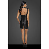 Power Wetlook Short Dress w Front Tulle Inserts - Naughty by Nature Adult Store