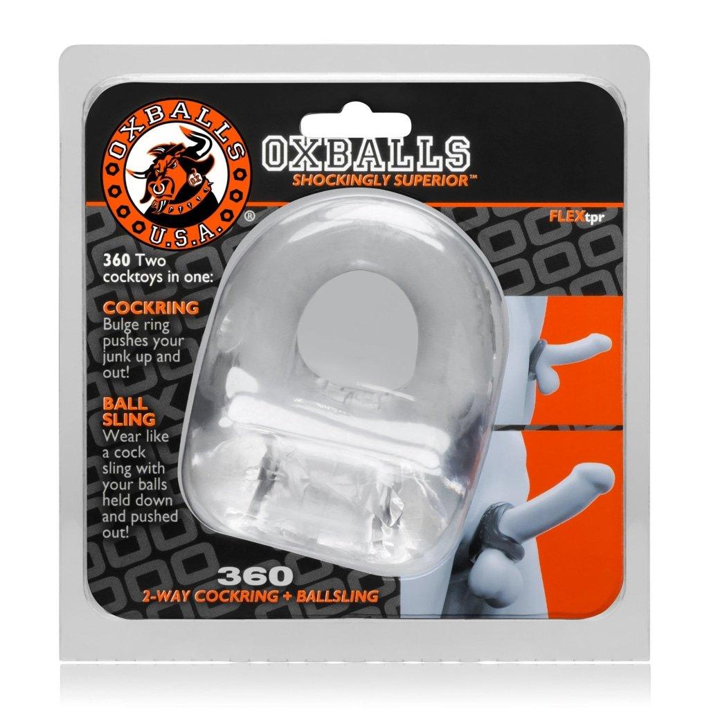 360 Cockring And Ballsling Clear - Naughty by Nature Adult Store