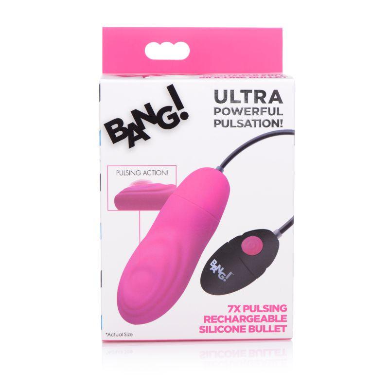 7X Pulsing Rechargeable Bullet Pink - Adult Toys