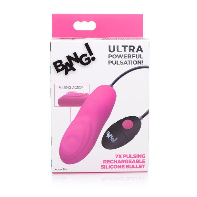 7X Pulsing Rechargeable Bullet Pink - Adult Toys