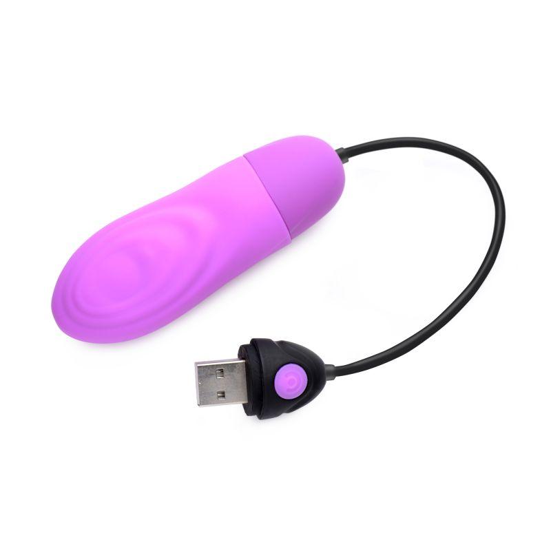 7X Pulsing Rechargeable Bullet Purple - Adult Toys