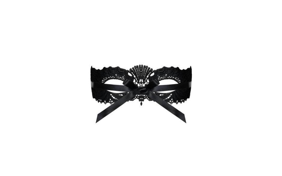 A700 Black Mask with Ribbon Tie - Lingerie