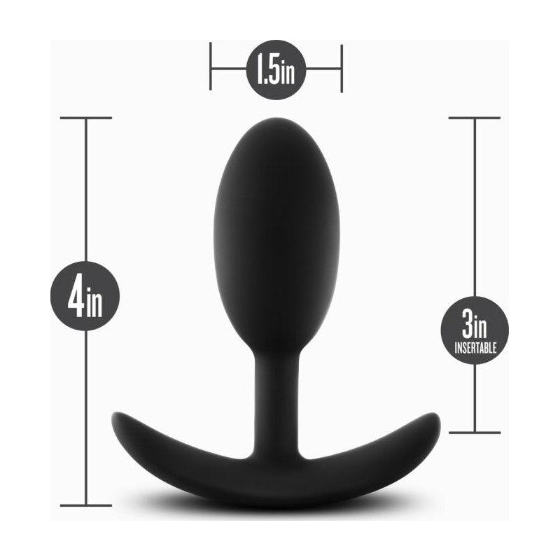 Anal Adventures Platinum Silicone Vibra Slim Plug Medium - Adult Toys