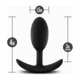 Anal Adventures Platinum Silicone Vibra Slim Plug Medium - Adult Toys