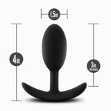 Anal Adventures Platinum Silicone Vibra Slim Plug Medium - Adult Toys