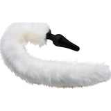 Anal Plug and Ears Set White Fox Tail - Adult Toys