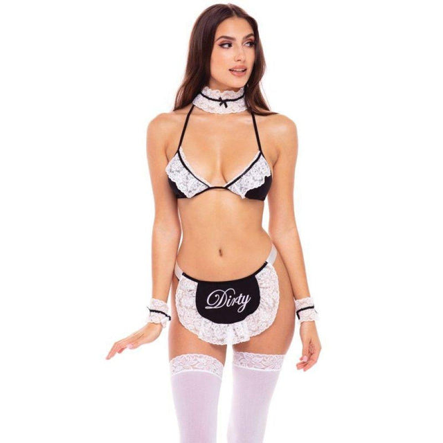 At Your Service Maid 6 Pc Black/White - Lingerie