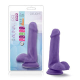 Au Naturel Bold Delight 6in Dildo Purple - Adult Toys