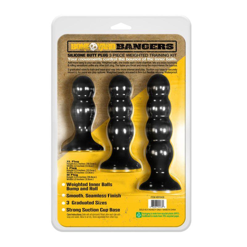 Bangers Silicone Ass Training Kit 3 Pc - Adult Toys