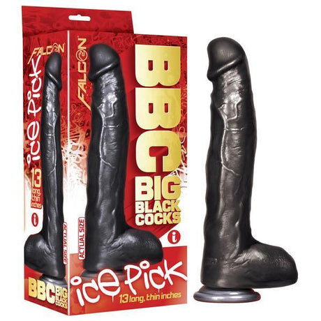 BBC Ice Pick 13 - Inch Large Black Dildo by Icon Brands – 33cm Dong - DONGS