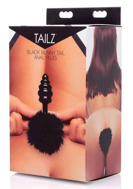 Black Bunny Tail Anal Plug - Naughty by Nature Adult Store