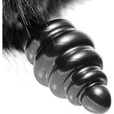 Black Bunny Tail Anal Plug - Adult Toys