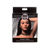 Bling Vixen Leather Choker w Clear Rhinestones - Adult Toys