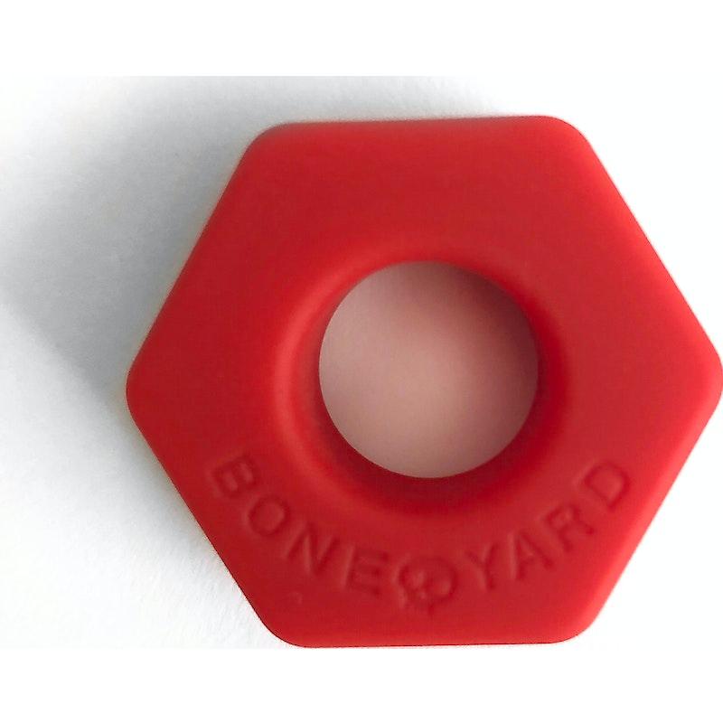 Boneyard Bust a Nut Cockring – Red Soft Silicone Nut - Shaped Ring - Adult Toys