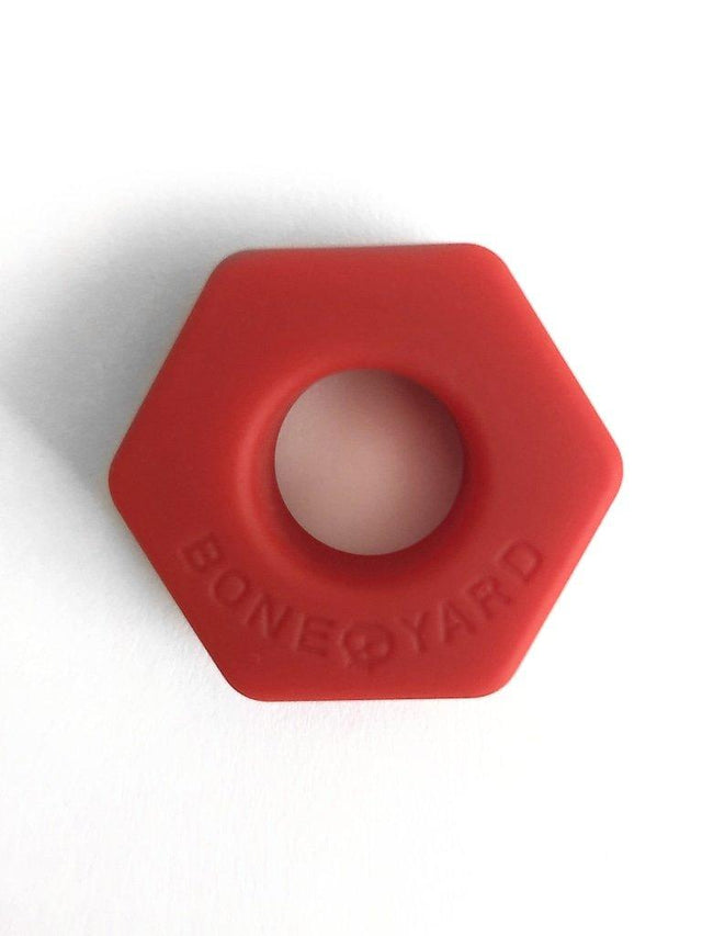 Boneyard Bust a Nut Cockring – Red Soft Silicone Nut - Shaped Ring - Adult Toys