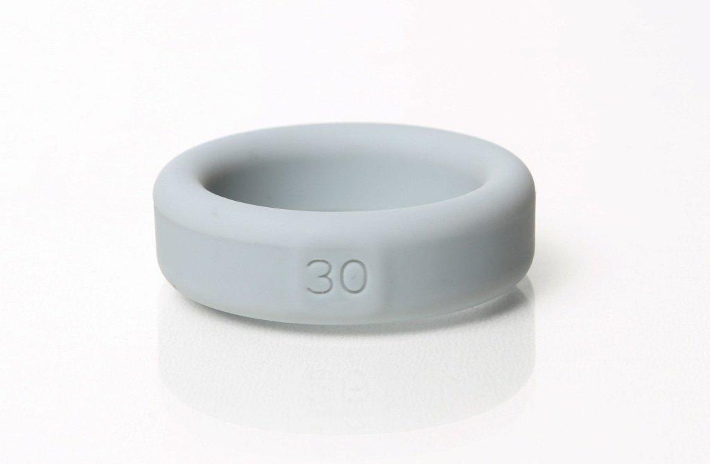 Boneyard Silicone Cock Ring – 30mm Medical Grade Grey Stretcher - Adult Toys