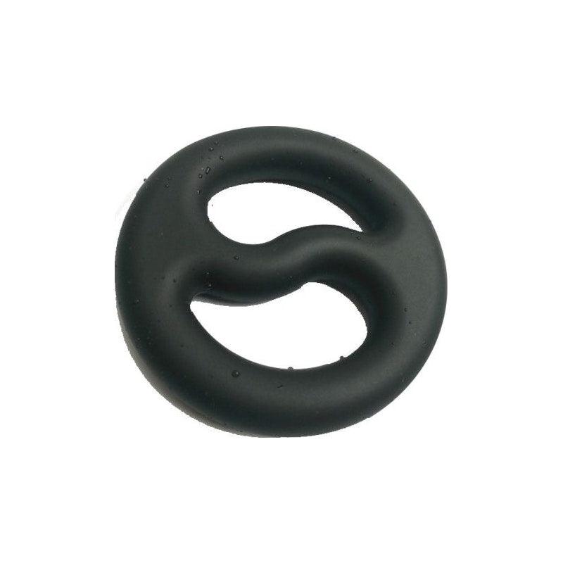 Brutus Yin Yang Silicone Cock and Ball Duo Ring - Adult Toys