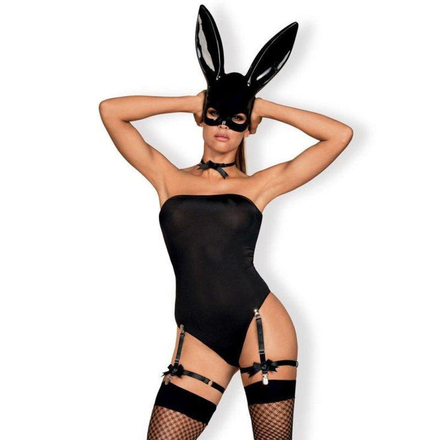 Bunny Mask Costume 5 Pc - Lingerie