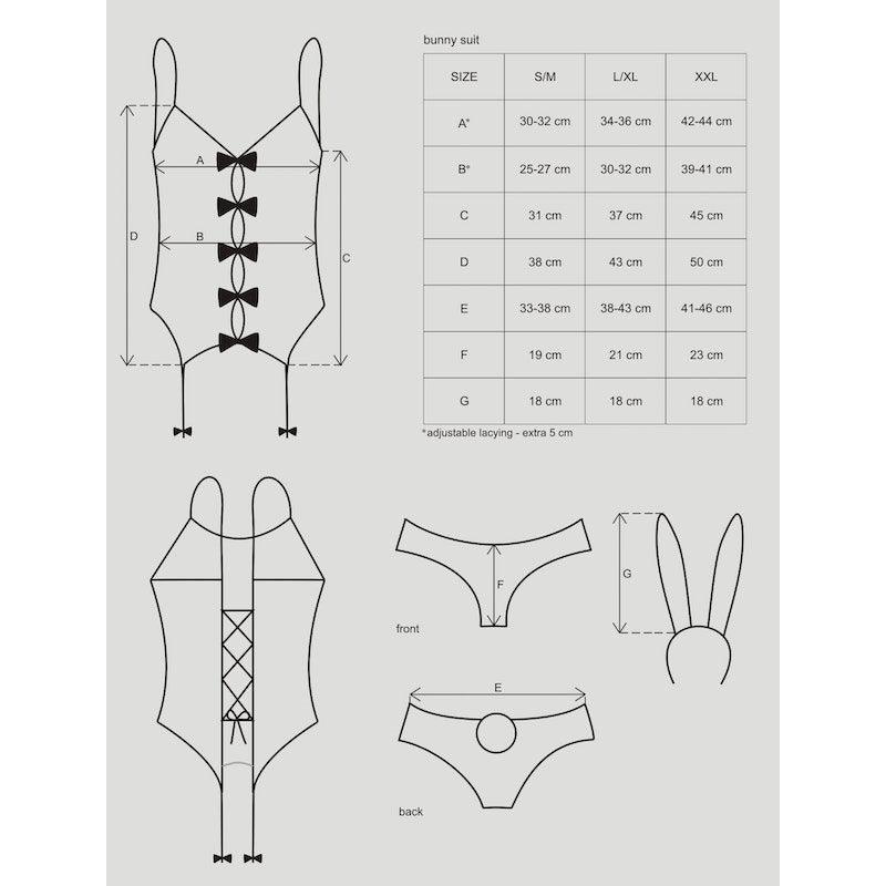 Bunny Suit 4 Pc Costume - Lingerie