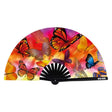 Butterfly Garden Blacklight Folding Fan - Lingerie