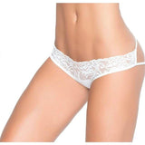 Caged Lace Pantie White - Lingerie
