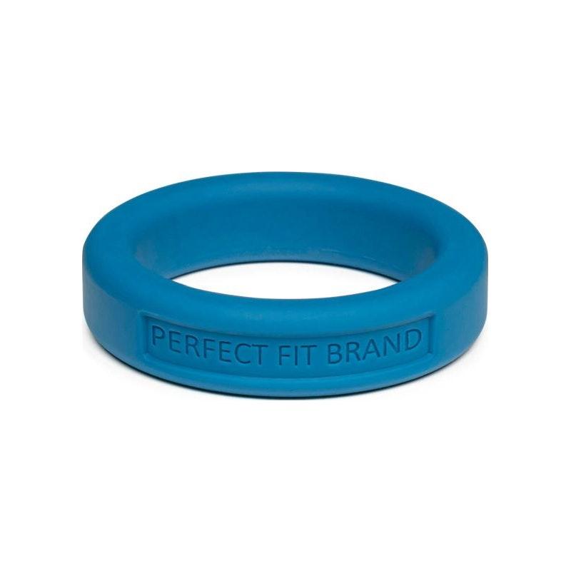 Classic Silicone Medium Stretch Penis Ring 36mm Blue - Adult Toys