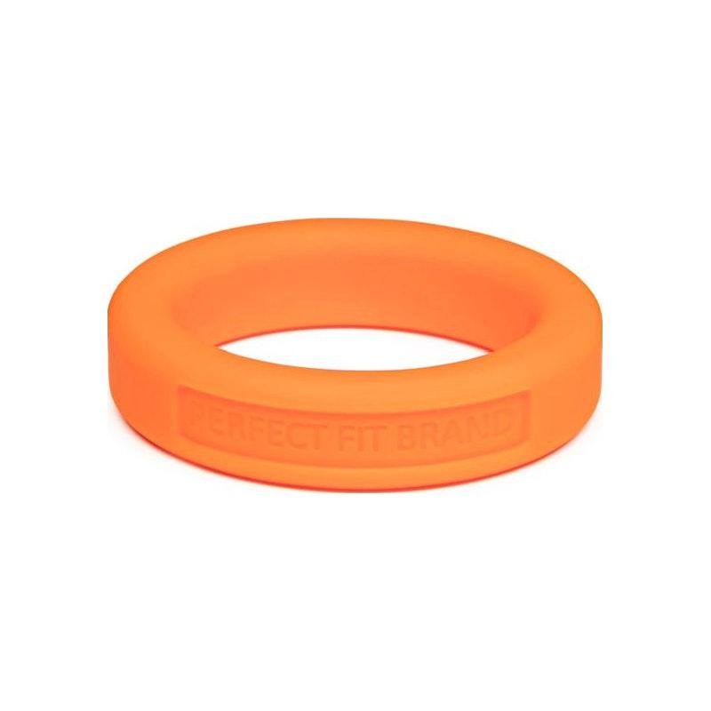 Classic Silicone Medium Stretch Penis Ring 36mm Orange - Adult Toys